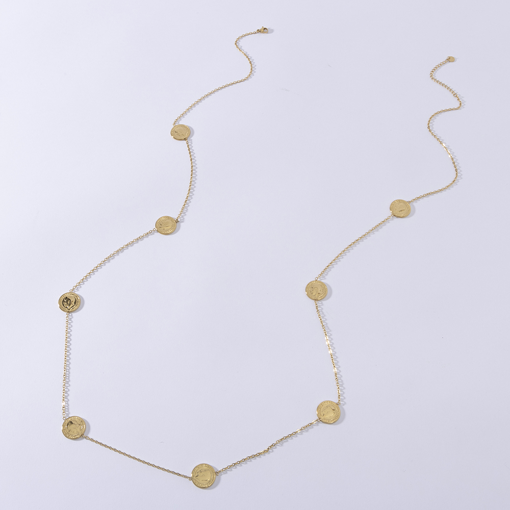Coin Necklace Delicate - LUIZADA Colar de design elegante de