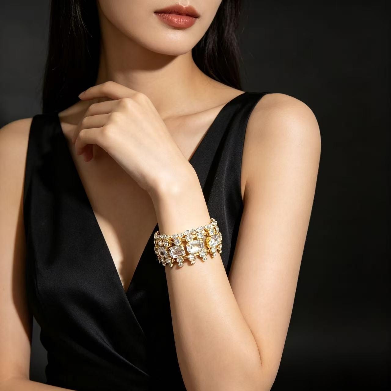 Women'S Accessories Accessorize - Pulseira de strass geométrica, acessório de