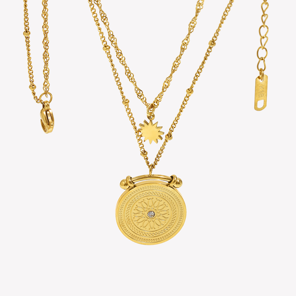 Coin Necklace Delicate - Eb.belle centro do universo vintage delicado