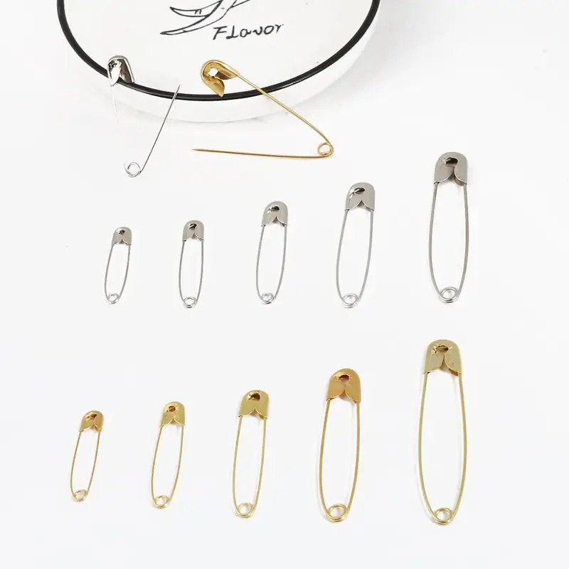 Brooch Pin Gold - 50/100/150 peças de alfinetes de segurança