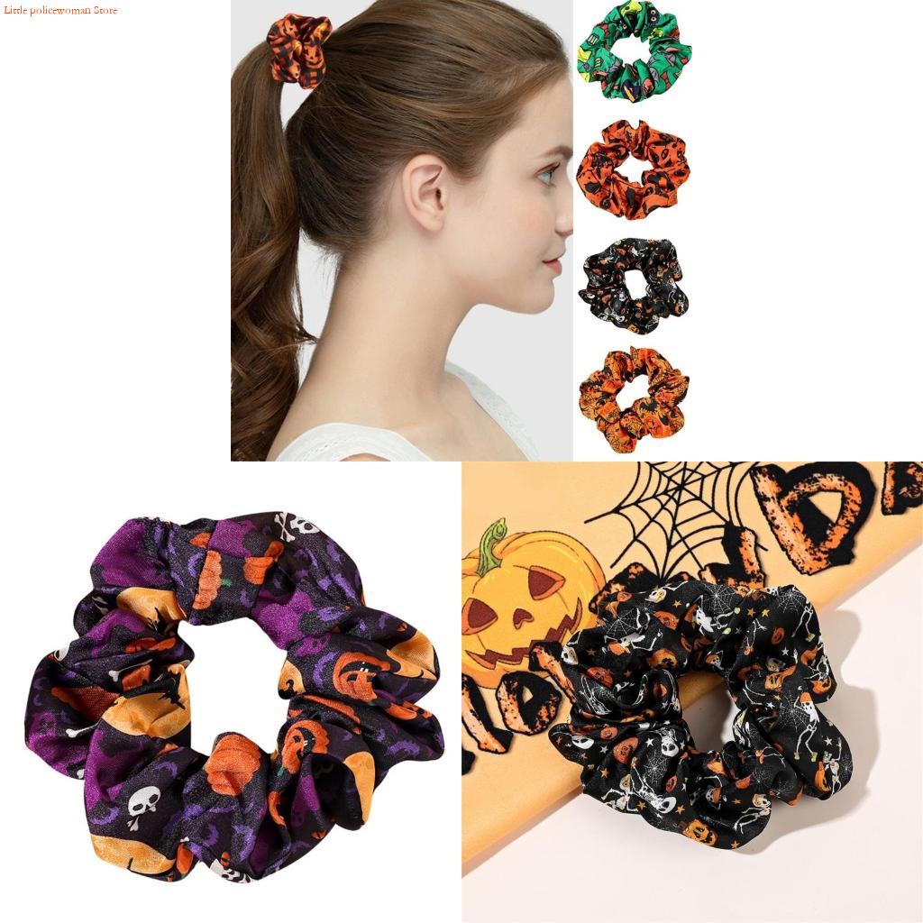 Women Accessories Description - F92d colorido halloween scrunchies abóbora cabelo