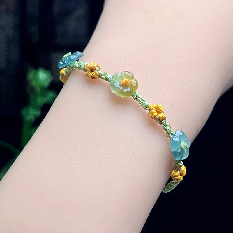 Women'S Accessories And Jewelry - Myanmar jadeite flor pulseira jóias reais
