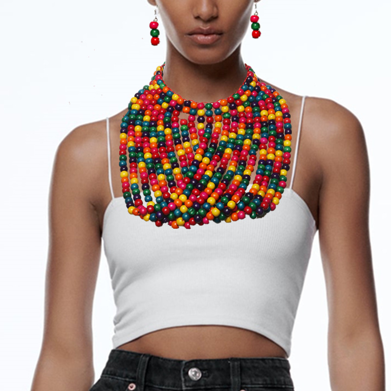 Women'S Accessories Amazon - Conjunto de colar multicamadas com franjas