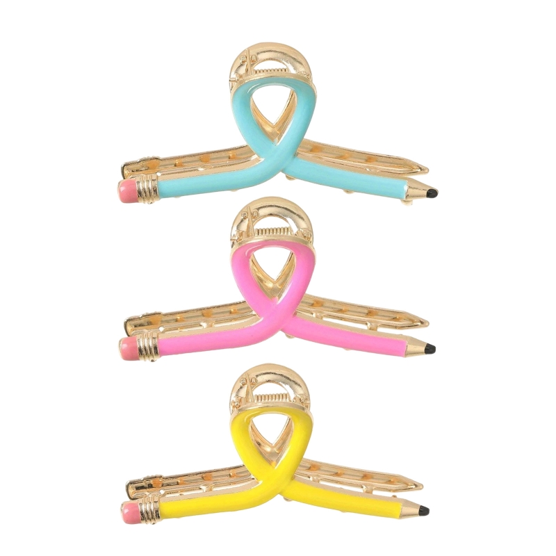 Women Accessories Description - 3 pçs metal lápis forma garra
