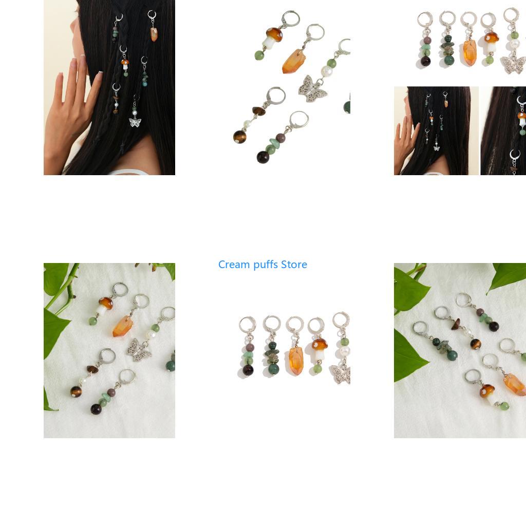 Women Accessories Description - 50le massa borboleta dreadlock charme pedra