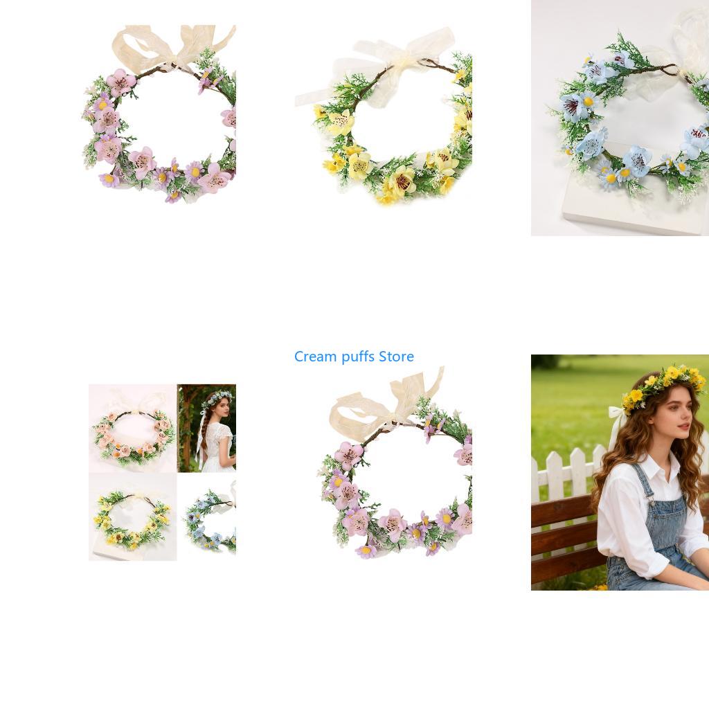 Women Accessories Description - 50le tiaras flores elásticas leves para