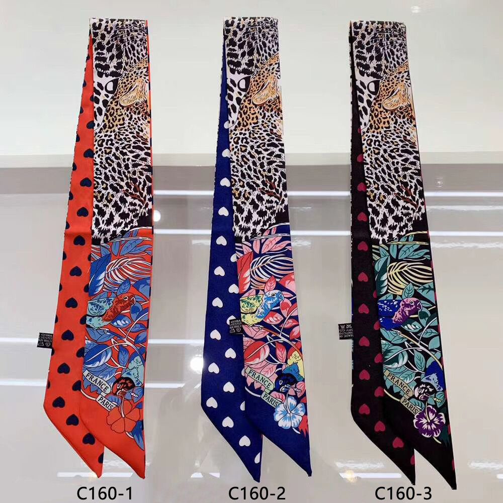 Women Accessories Brands - Marca leopardo papagaio coração lenço de