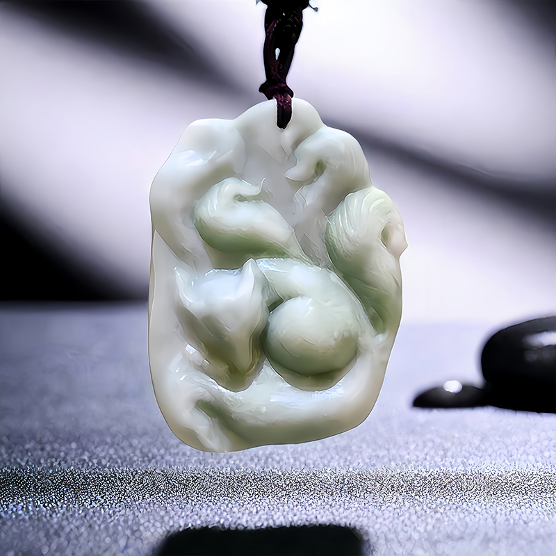 Women'S Accessories And Jewelry - Natural Jade Fox Colar Pingente para