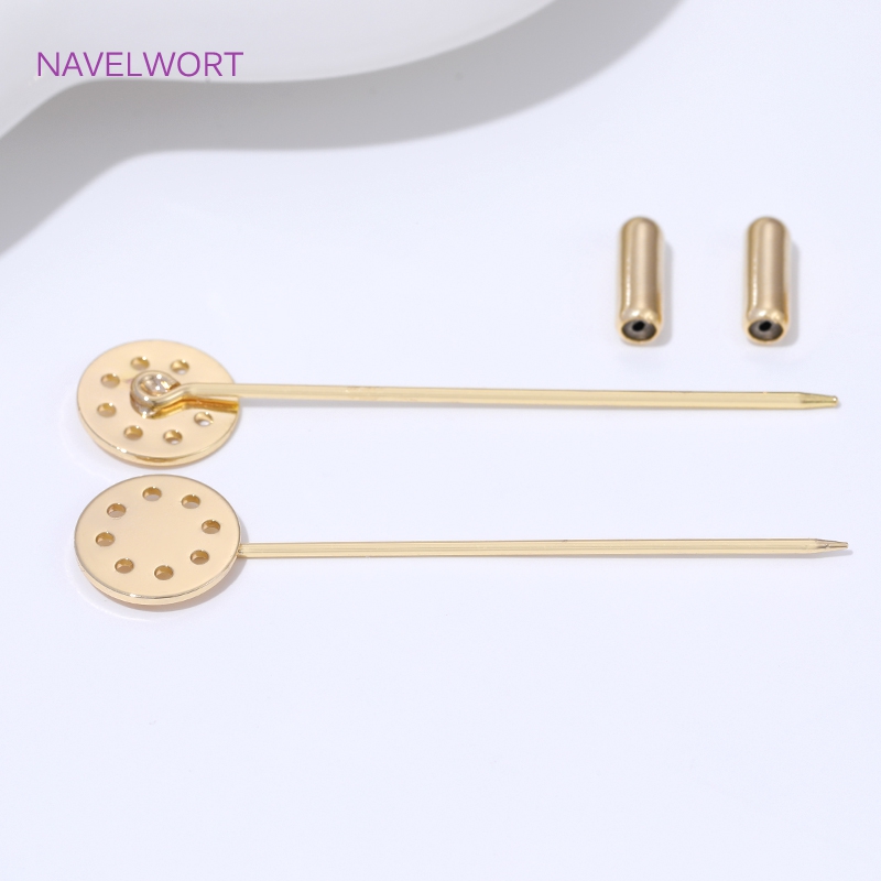 14k banhado a ouro broche long - Brooch Pin Gold avaliação e preço