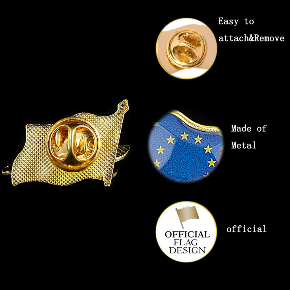 União Europeia Patriotismo Emb - Brooch Pin Gold avaliação e preço