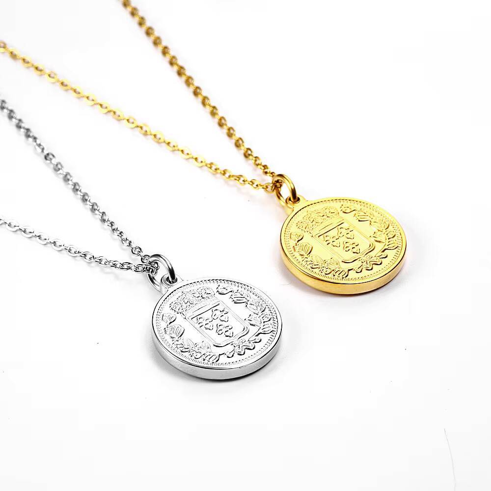 Feminino delicado banhado a ou - Coin Necklace Delicate avaliação e preço