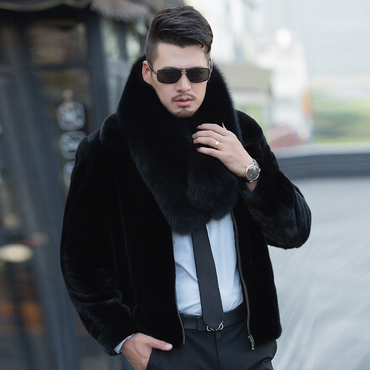 Lenço de pele de raposa genuín - Women Accessories Sale avaliação e preço