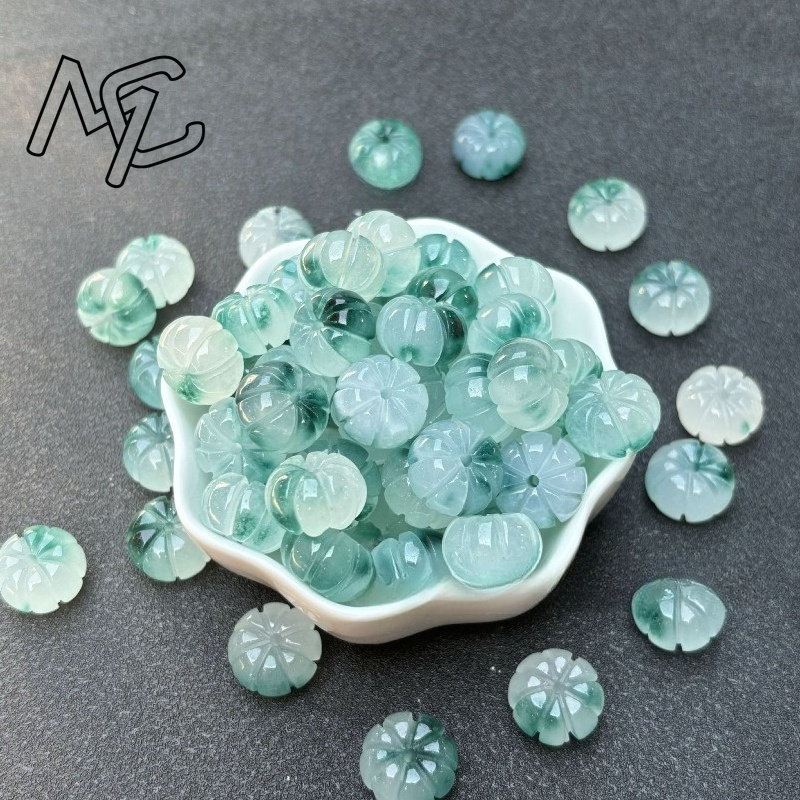 10 pçs um verde jade abóbora c - Women Accessories Earrings avaliação e preço