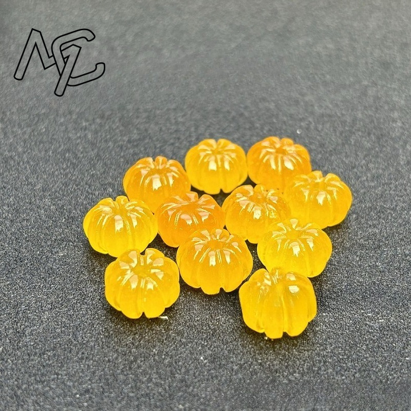 10 pçs um verde jade abóbora c - Women Accessories Earrings avaliação e preço