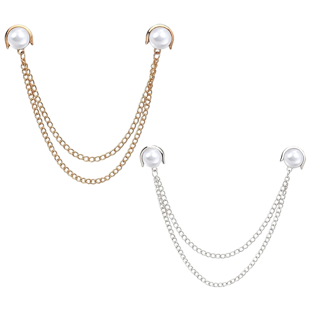 2 Peças Broches de Corrente de - Brooch Pin Gold avaliação e preço