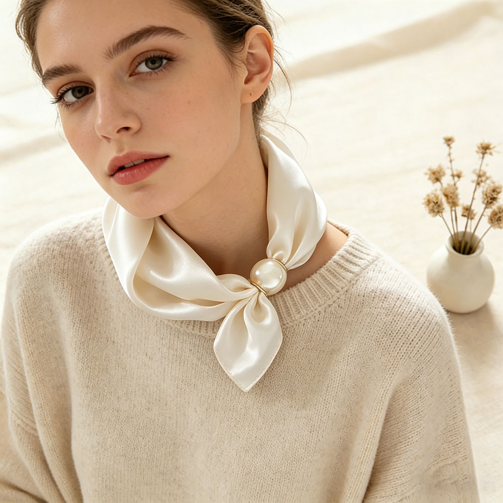 Lenço de Seda Fino com Pingent - Women Accessories Brands avaliação e preço