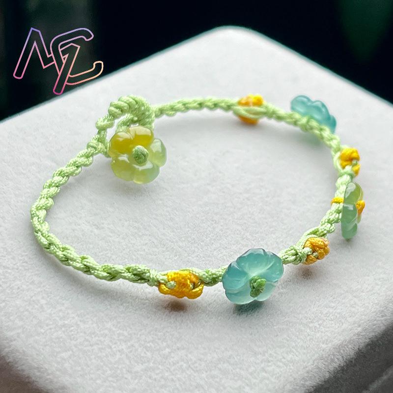 Myanmar jadeite flor pulseira  - Women'S Accessories And Jewelry avaliação e preço