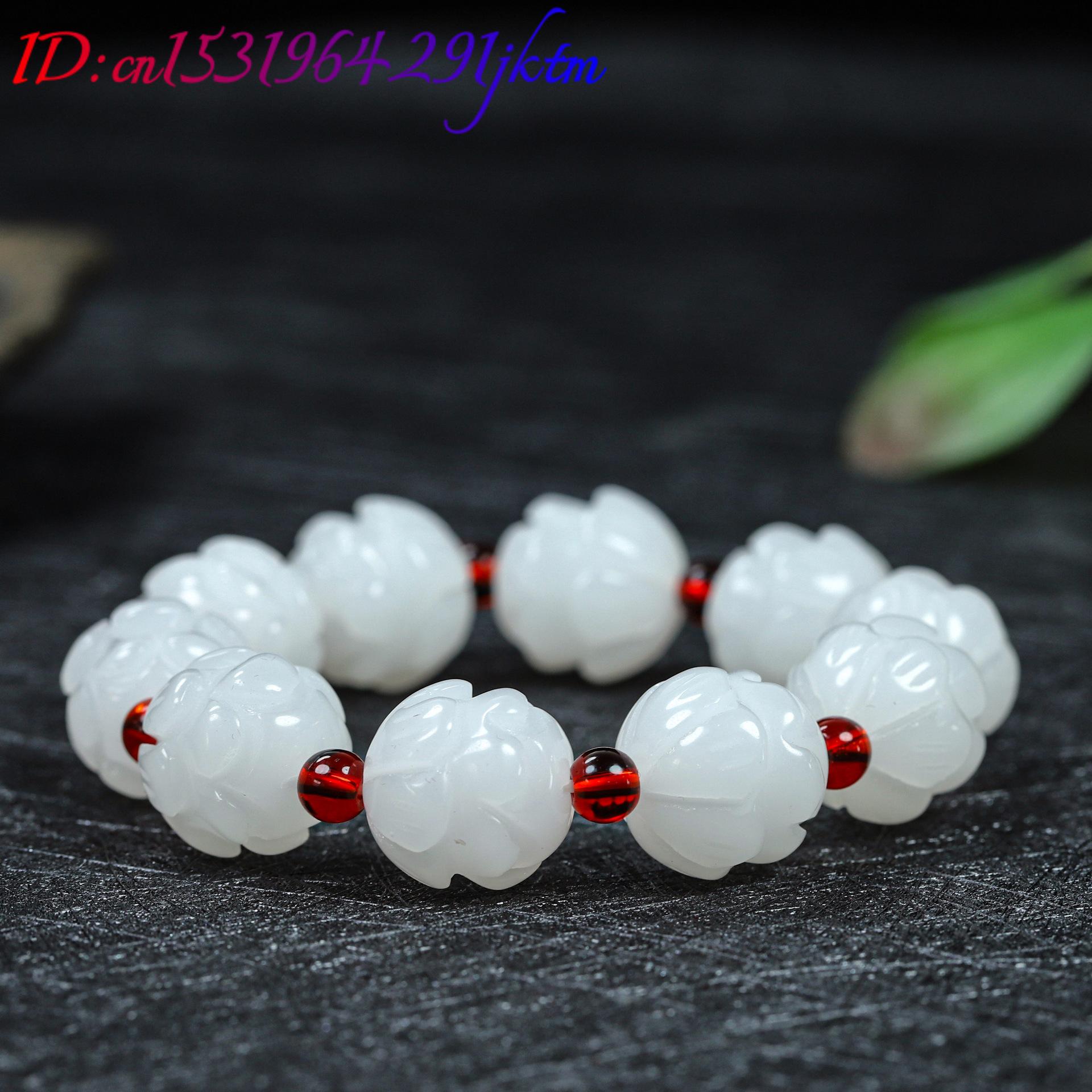 Pulseira de Jade Real Branca c - Women'S Accessories And Jewelry avaliação e preço