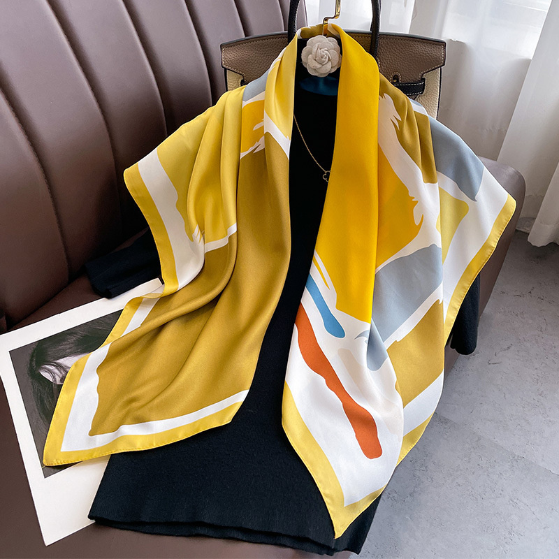 90*90cm marca de luxo lenço qu - Women Accessories Brands avaliação e preço