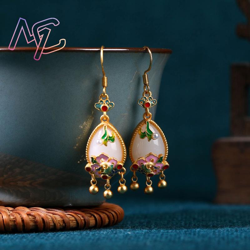 Brincos de Jade Natural em For - Women Accessories Earrings avaliação e preço