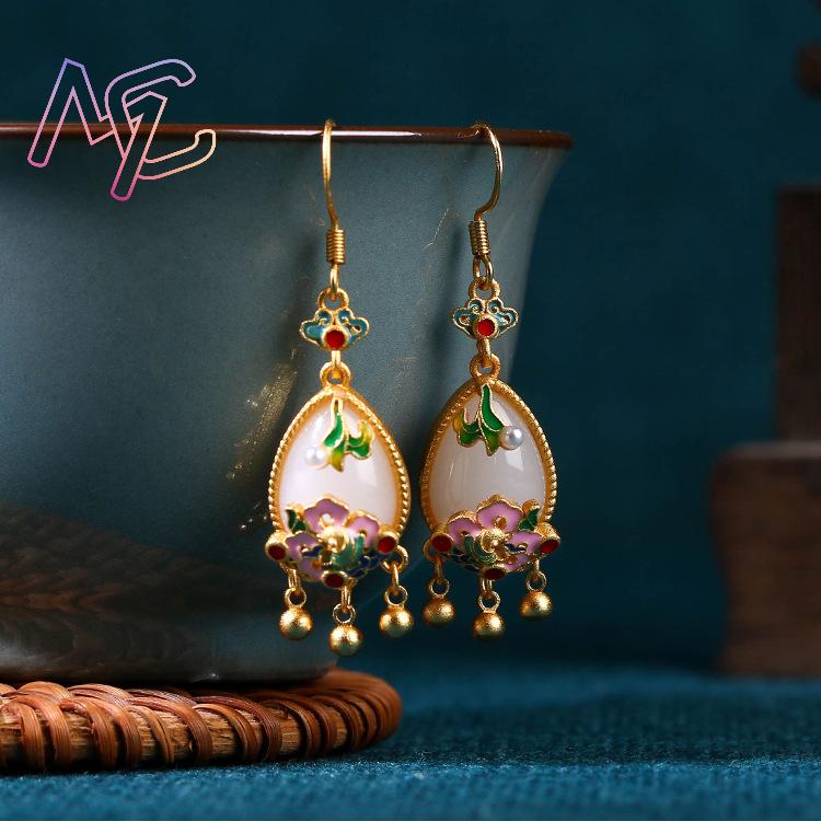 Brincos de Jade Natural em For - Women Accessories Earrings avaliação e preço