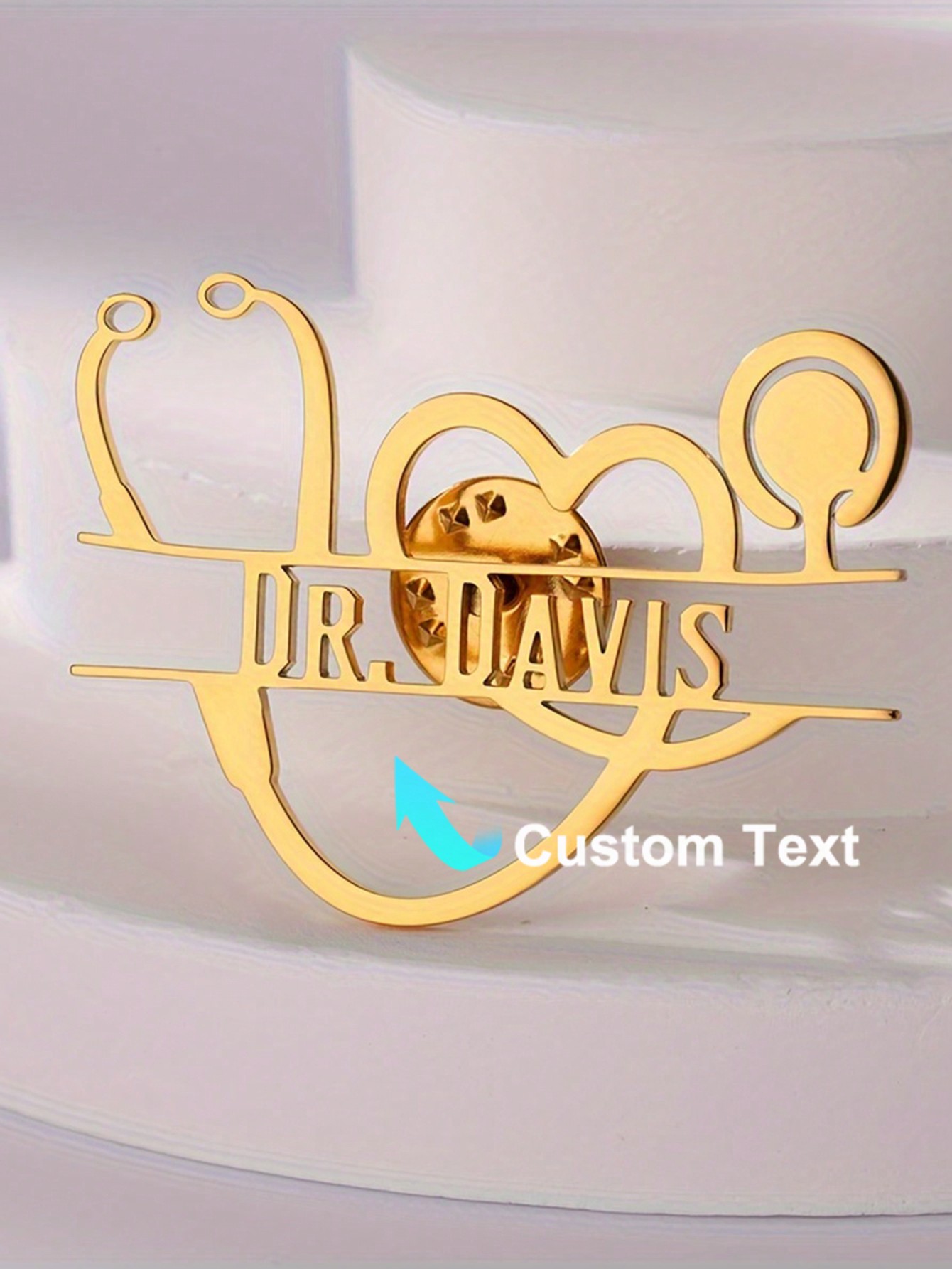 Personalizado vintage estetosc - Brooch Pin Gold avaliação e preço