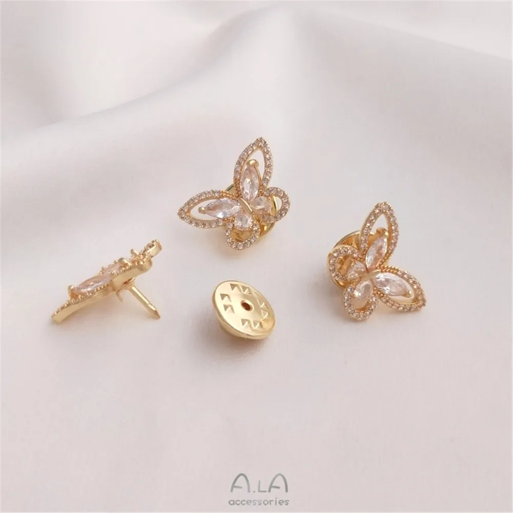 14k banhado a ouro micro incru - Brooch Pin Gold avaliação e preço