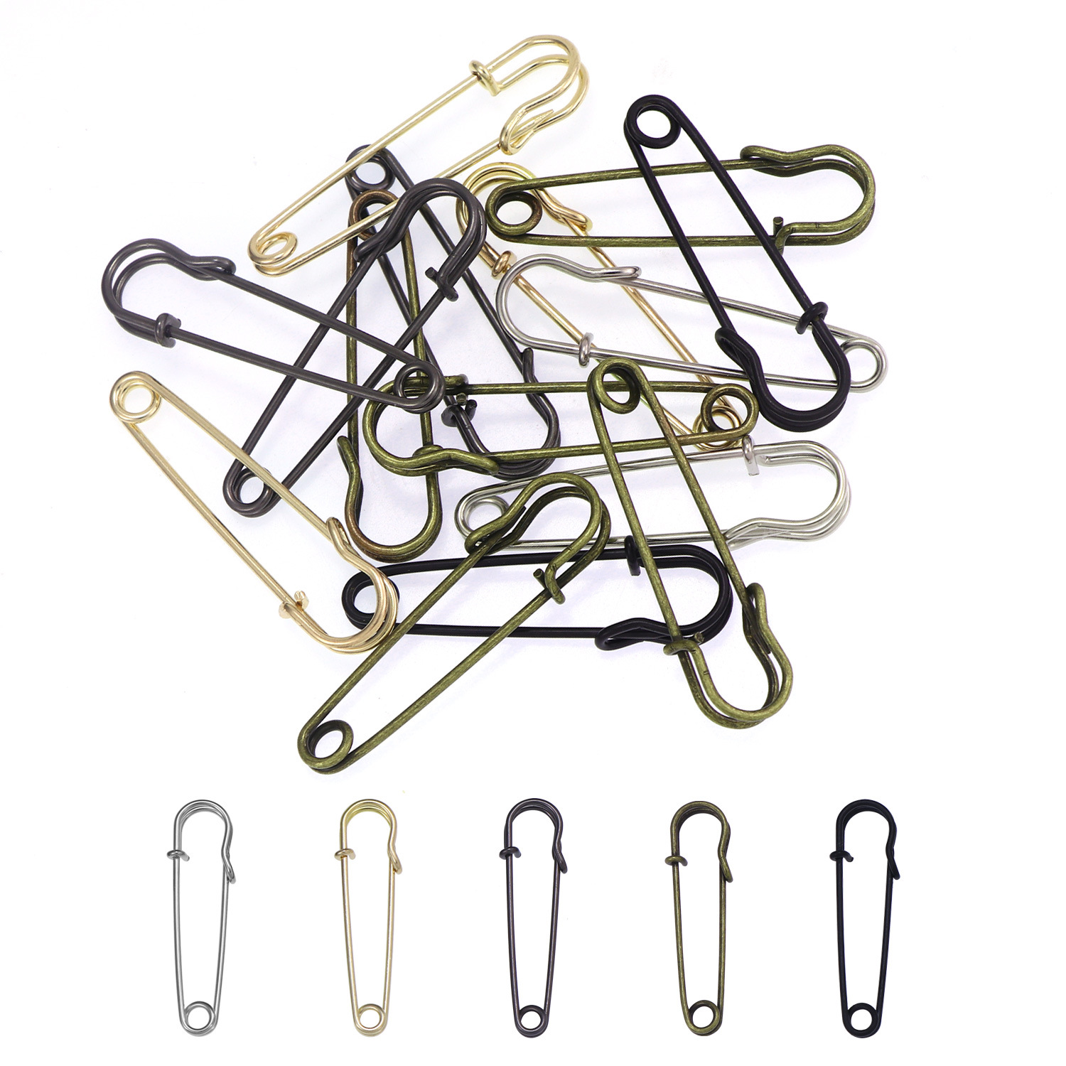 20 peças 50mm alfinetes de seg - Brooch Pin Gold avaliação e preço