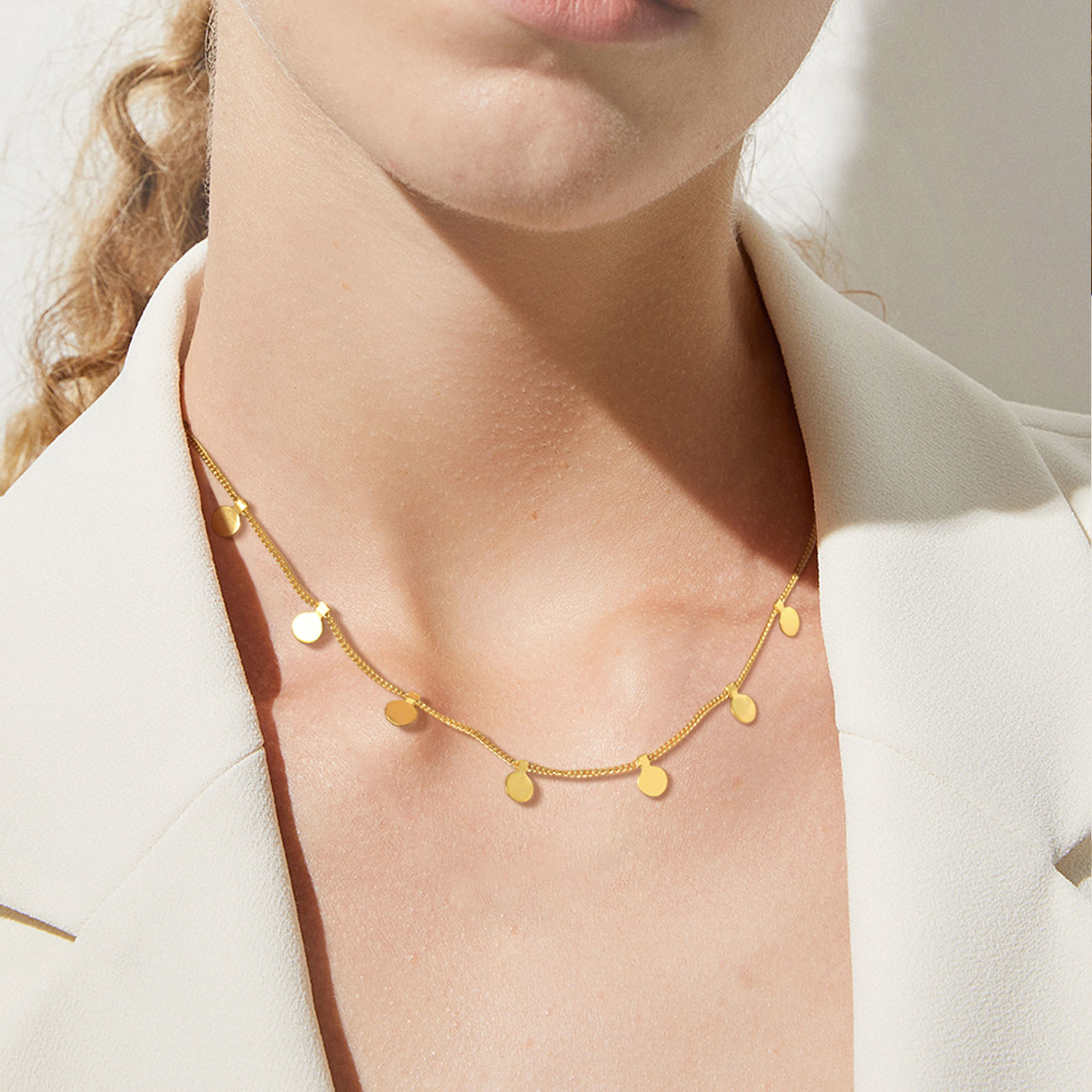 Colar delicado de disco de múl - Coin Necklace Delicate avaliação e preço