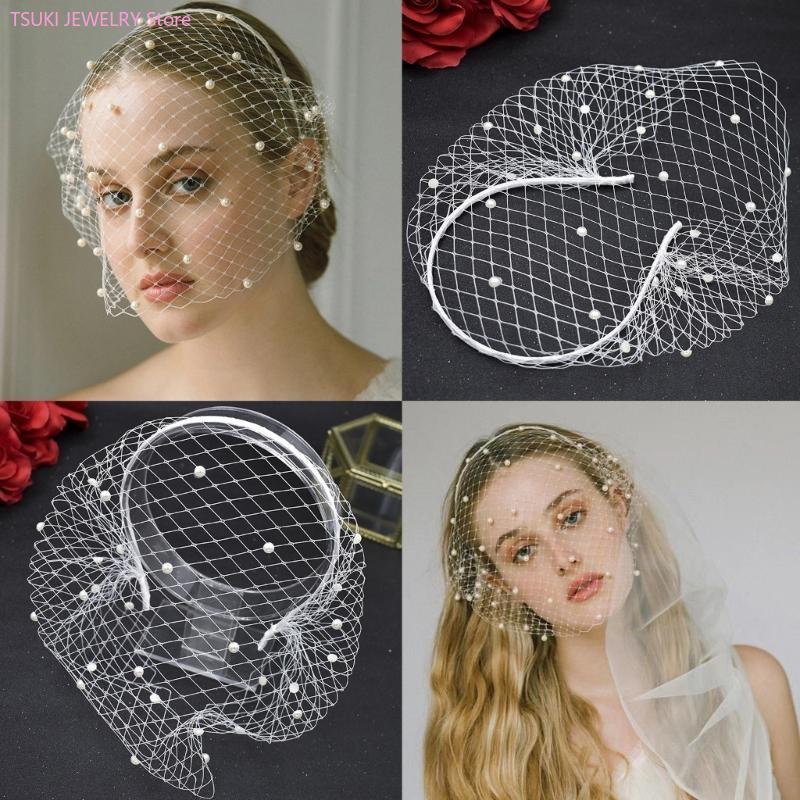 62ke malha testa pérola véu ba - Women Accessories Description avaliação e preço